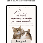 FREE GUIDE - Cat content monetization starter guide for small accounts